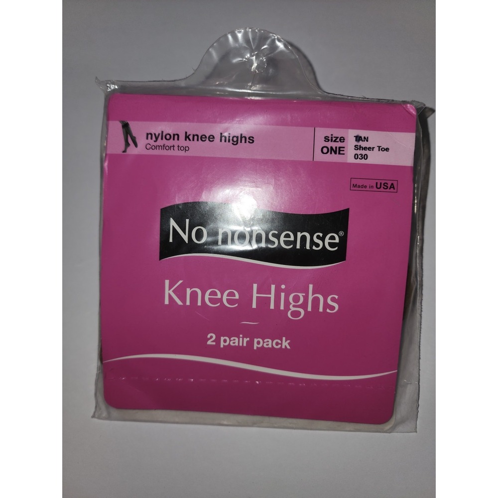 New No Nonsense Knee Highs 2 Pair Tan Sheer Toe